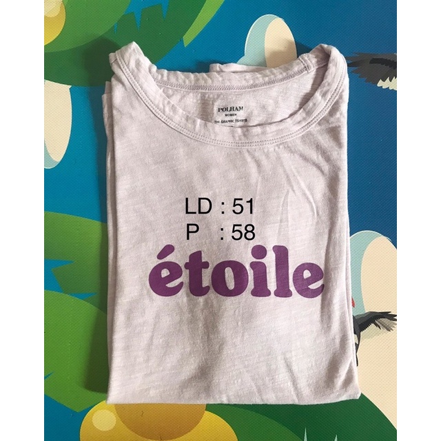 Kaos etoile polham ungu mudah second