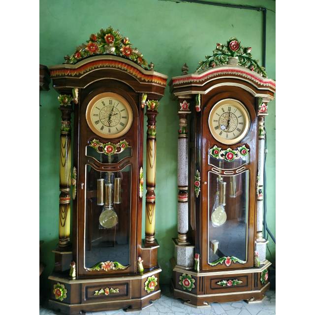 JAM BERDIRI KAYU JATI