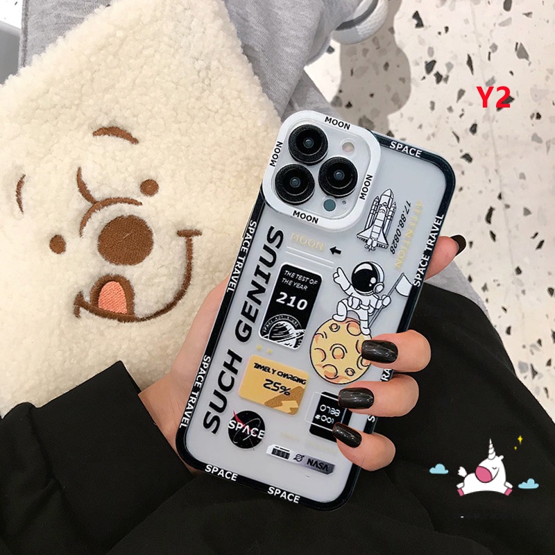 Casing Oppo A95 A57 A17 A78 A55 A17K A15 A16K A16 A96 A3S A58 A76 A5 A9 A31 A1K A54 A12 A7 A74 A35 A15S A5S A94 Reno 8T 5F 7Z 7 4F 5 8 A12E Astronot Luar Angkasa NASA Trendy Sarung Soft Case