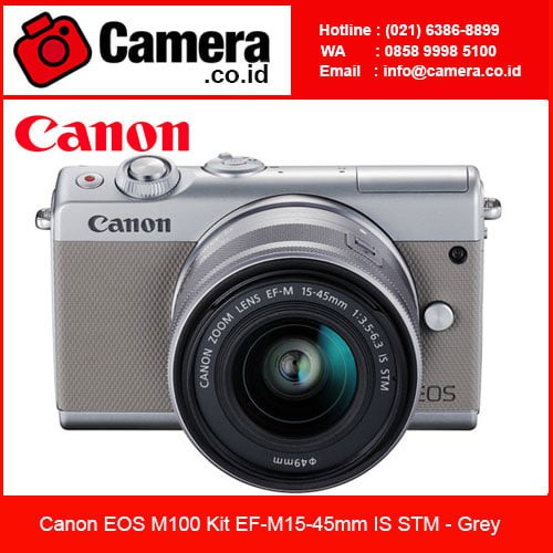 Canon EOS M100 Kit EF-M15-45mm IS STM - Grey /Kamera Mirrorless