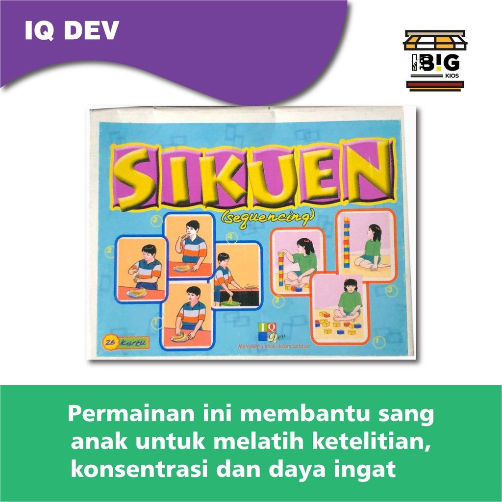 MAINAN ANAK EDUKATIF - BELAJAR SIKUEN - MEREK IQ DEVELOPMENT ORIGINAL