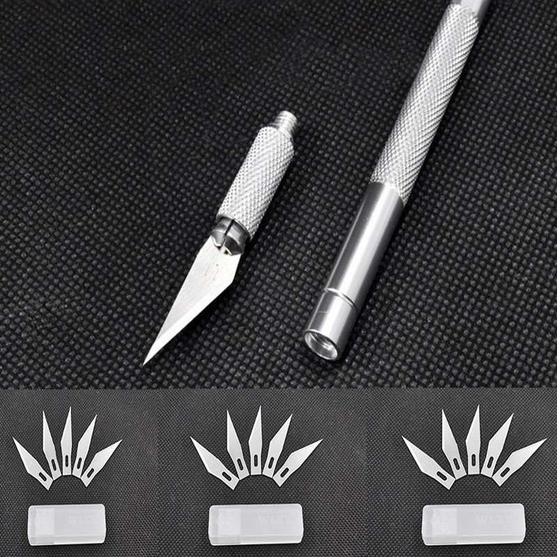 

GRATIS ONGKIR 16pcs/set Metal Handle Hobby Knife cutter knife craft knife pen cutter + 15pcs Blade