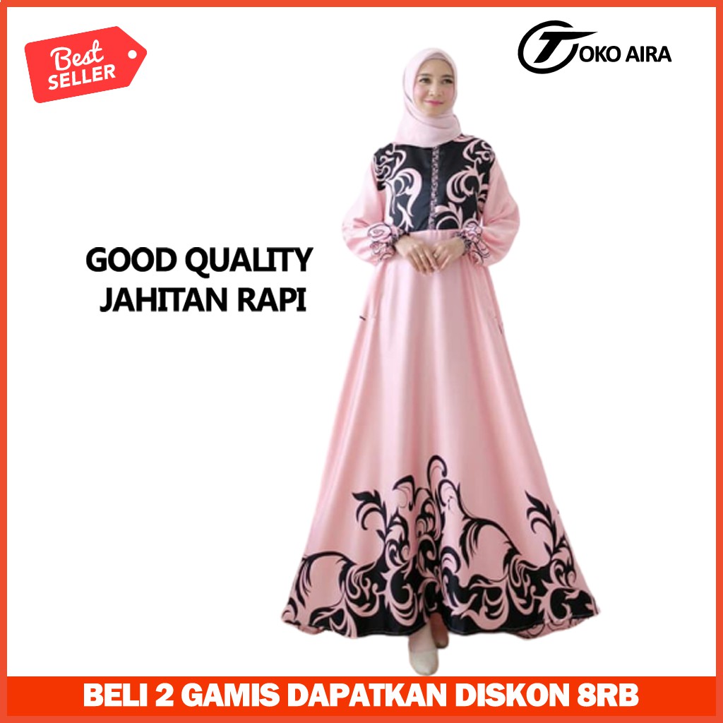 Gamis Syar'i asdf COD Modis Gamis Syari Ramadhan Premium Terbaru Promo Murah Busana C3U0