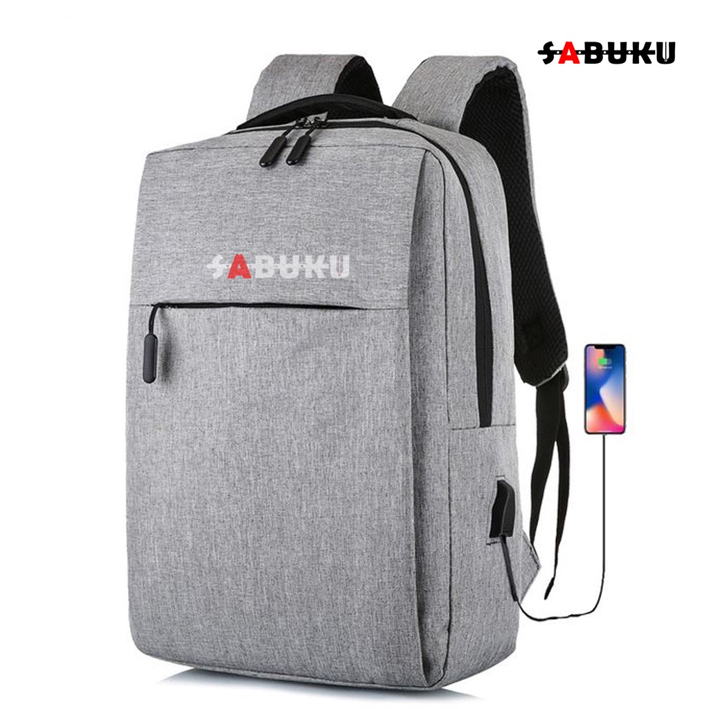 Tas Ransel Korean Lifestyle Casual Laptop Backpack Up to 15.6 inch Tas Punggung Pria - 108