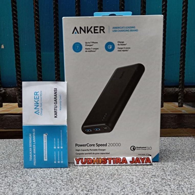 Anker PowerCore Speed Powerbank 20000mAh QC 3.0 Original A1278