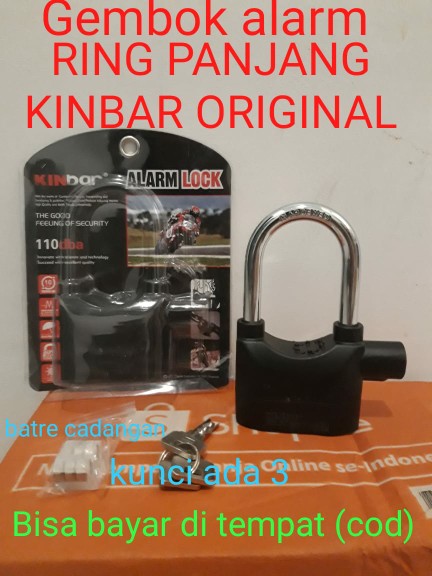 Gembok Alarm Kunci Gembok Anti Maling - Alarm Lock - Alarm Anti Maling - Kunci Cakram Motor