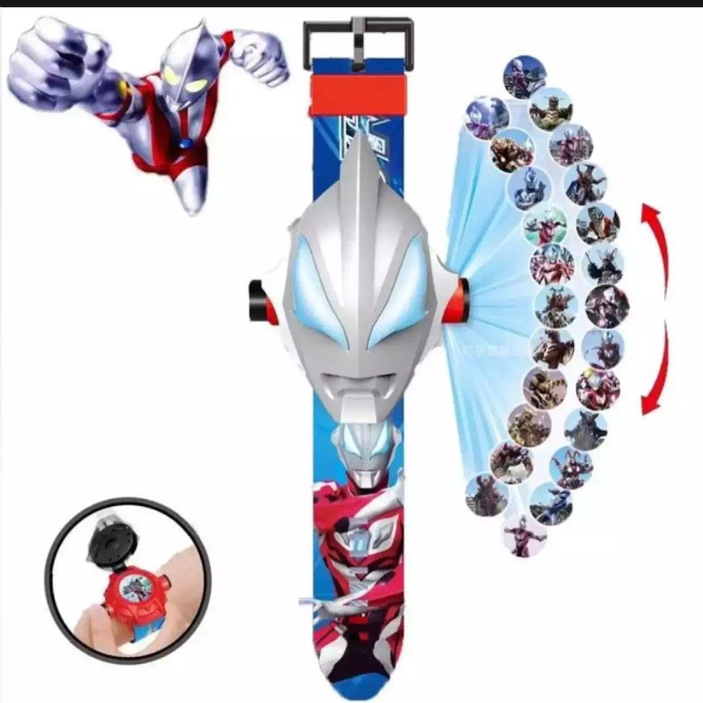 JAM TANGAN ANAK LASER PROYEKTOR KARAKTER ULTRAMAN MURAH