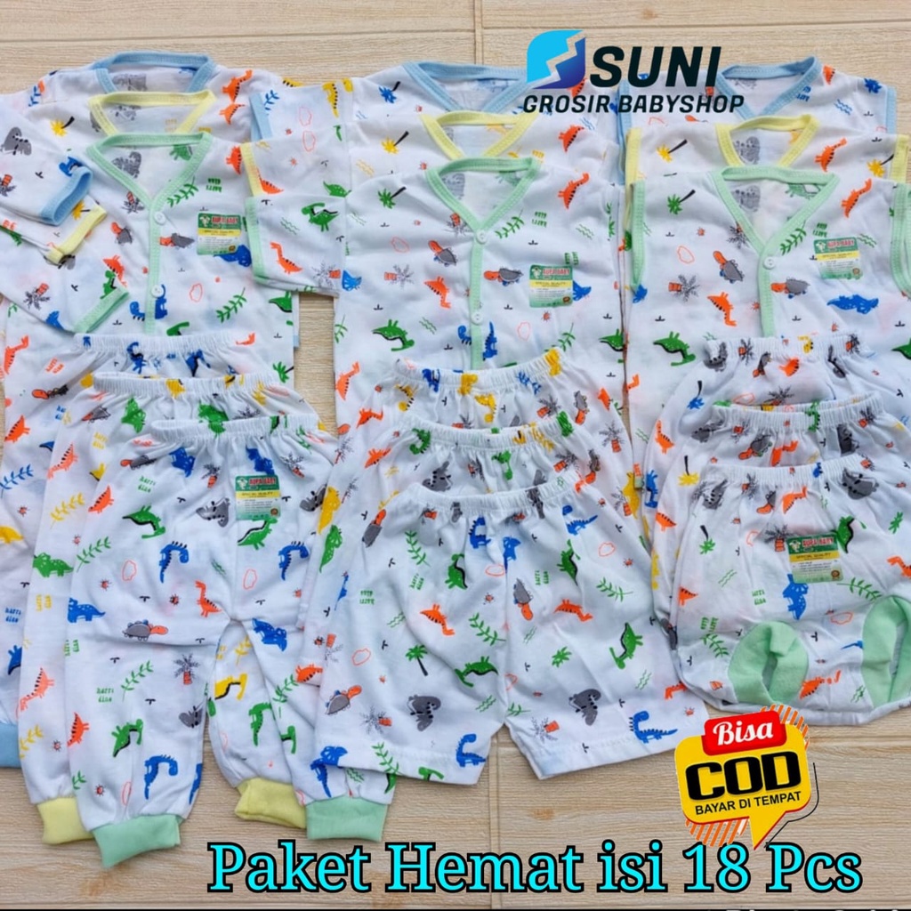 18 PCS PUTIH Paket Hemat Baju celana bayi Gift baru lahir hadiah lahiran newborn