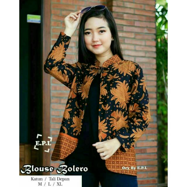 COD Bolero Batik Atasan Kantor Blouse Batik