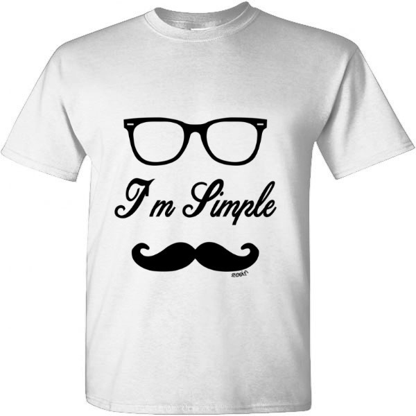 kaos distro terbaru kaos santai kaos IM SIMPLE warna putih