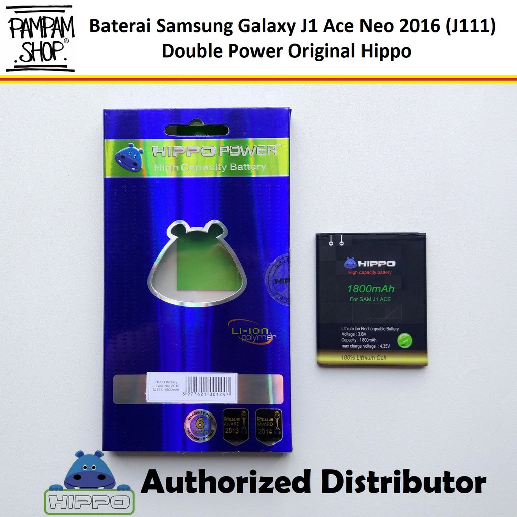 Baterai Hippo Double Power Original Samsung Galaxy J1 Ace Neo 2016 J111 Batre Batrai Battery Origina