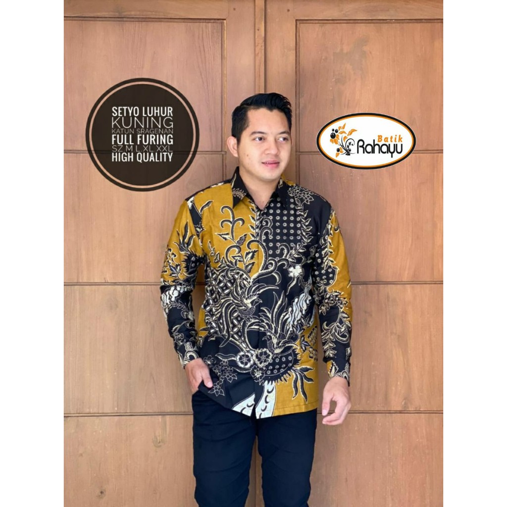 SETYO LUHUR BAJU kemeja batik pria lengan panjang terbaru PENDEK modern PREMIUM BSO OFFICIAL