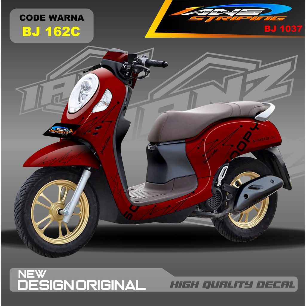 DECAL STIKER SCOOPY FULL BODY BLOK MOTOR / STICKER DECAL  HONDA SCOOPY FULL BODY / STICKER VARIASI SCOOPY TERBARU  / STICKER SCOOPY