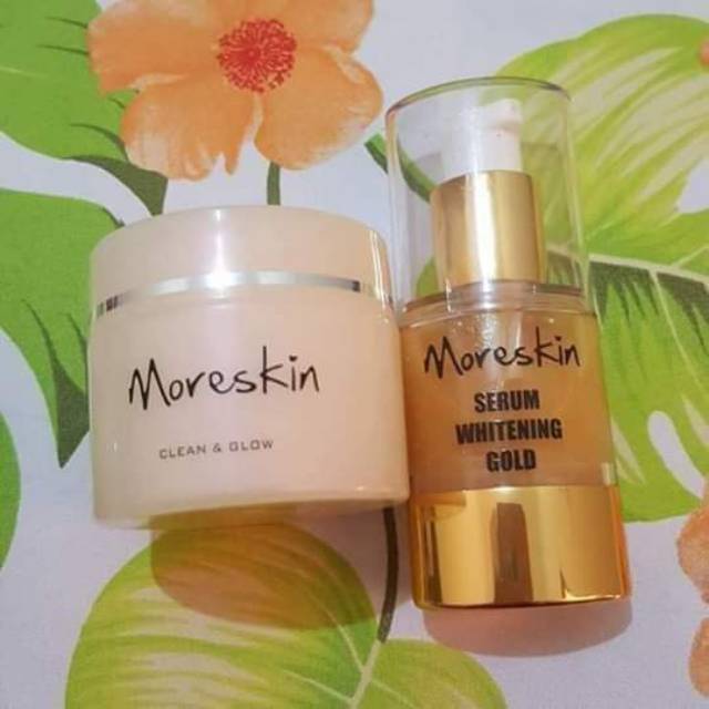 Paket Glowing moreskin and serum gold Original Nasa