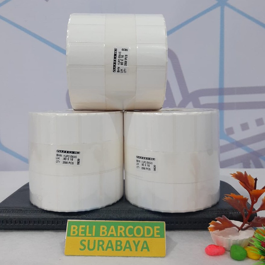 STIKER LABEL YUPO EMAS 90X16 - 90 X 16 2500pcs
