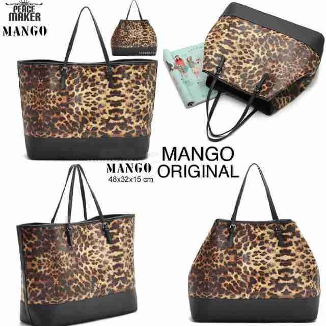 TAS MANGO TOTE LEOPARD ORIGINAL