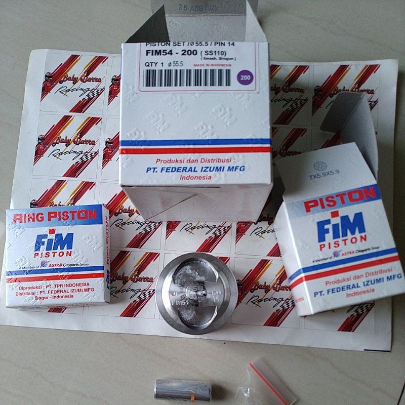 PISTON KIT FIM 54 IZUMI RACING SUZUKI SMASH SHOGUN SPIN SKYWAVE DIAMETER 53.5 54 54.5 55 55.5 MM