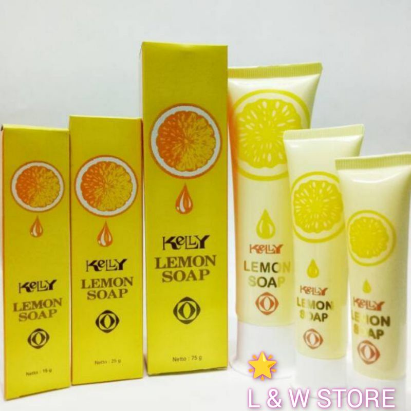 Kelly Lemon Soap/Sabun Wajah/15g/25g/75g