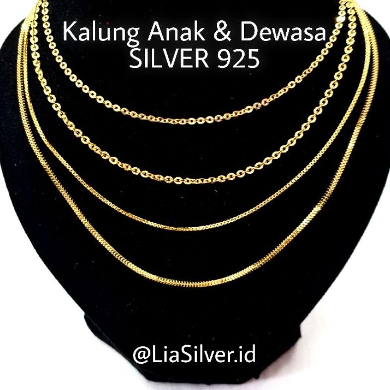 Kalung Silver 925 - Perak Lapis Emas Kuning