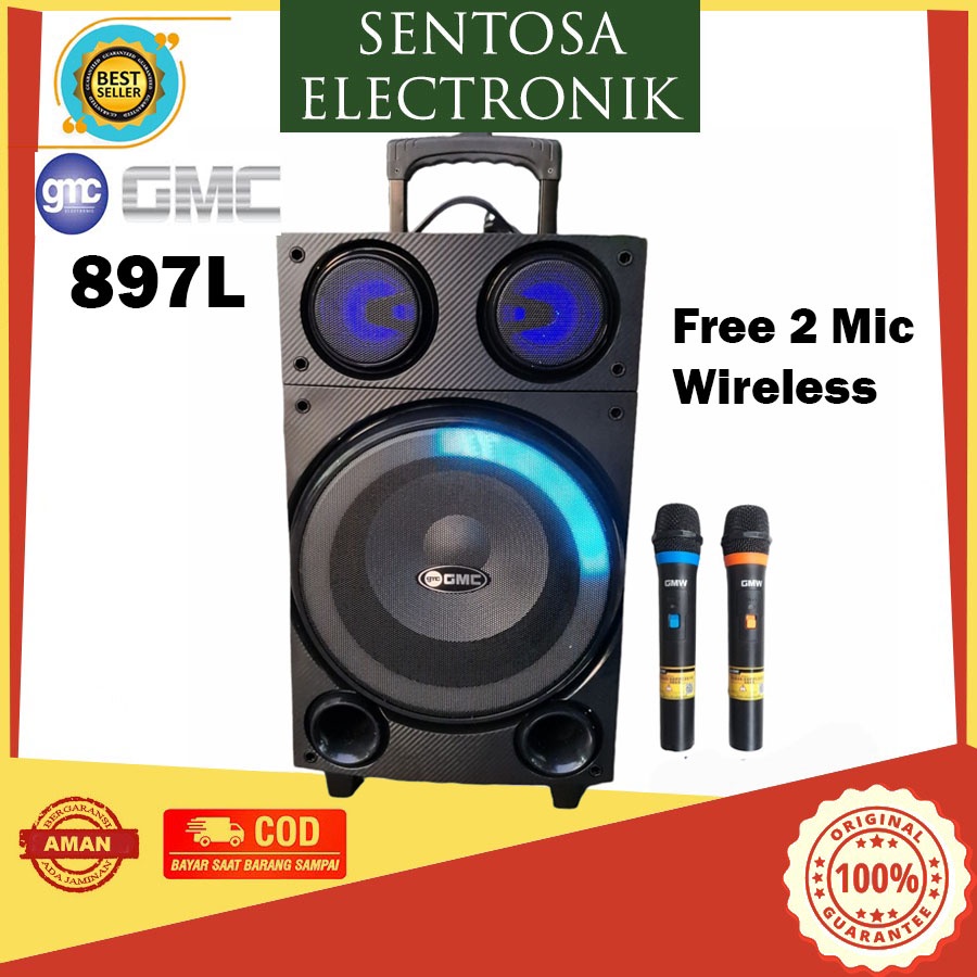 SPEAKER GMC 897L Speaker Portabel/Ampli Meeting BLUETOOTH 10 inch/ SPEAKER GMC 897L/SPEAKER GMC 897L