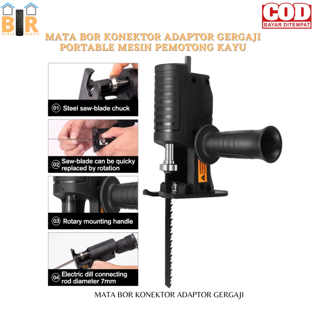 Adaptor Konektor ELEKTRIK BOR GERGAJI Mesin Reciprocating Jigsaw BOR TANGAN GERGAJI