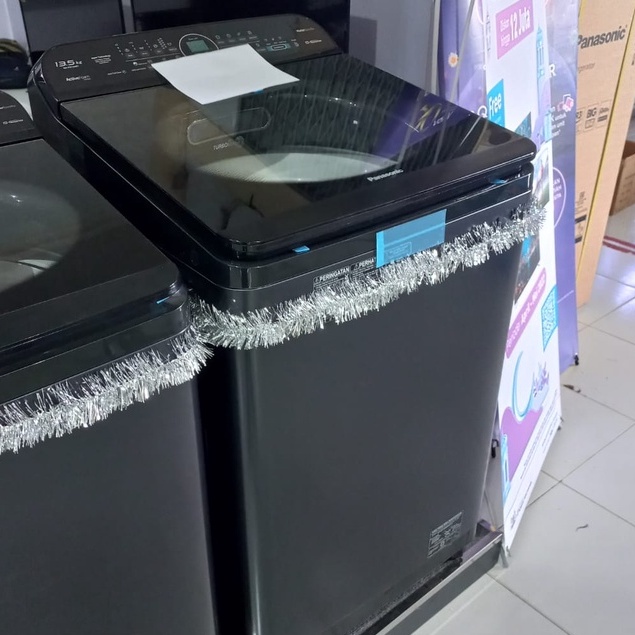 PANASONIC - MESIN CUCI TOP LOAD WASHER NAFD13AR1BS 13.5 KG water bazooka inverter