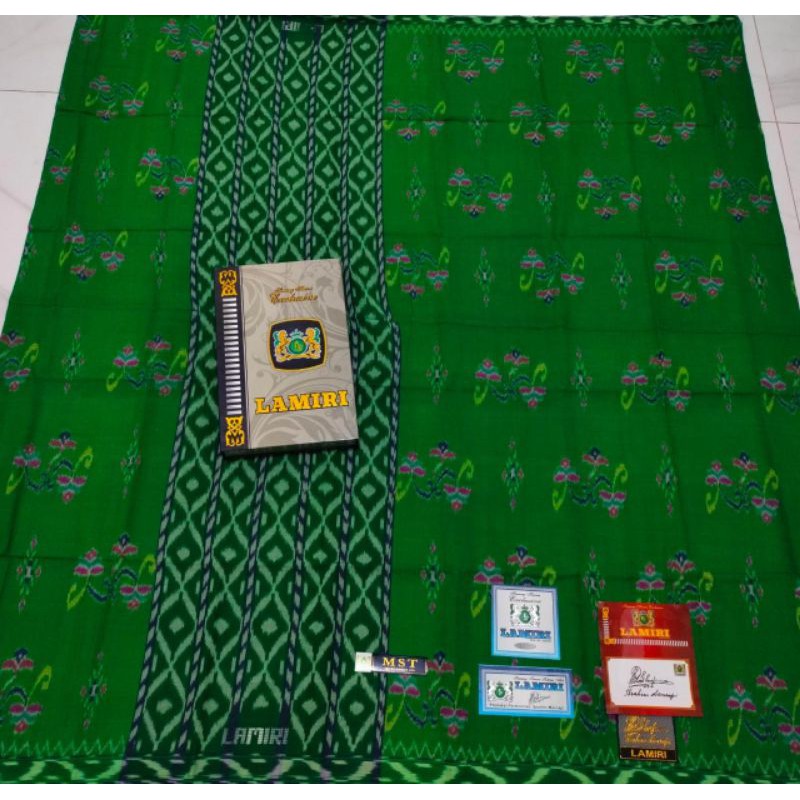 Sarung Lamiri Sarung Lamiri asli Sutra 50% motif kembang sarung pria sarung dewasa (bisa COD) silver