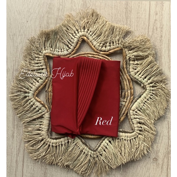 Bergo Hamidah ( ORI ) / Bergo Jersey Menutup Dada / Hijab Instan Jersey-Red