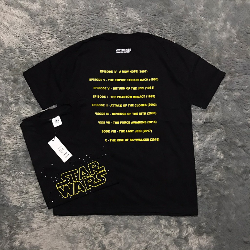 Kaos Vetements x Star Wars Hitam Premium