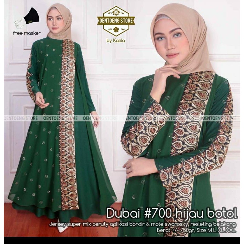 abaya Warna turkey dubai ori mustard/hijau 699 700 Ori mewah cantik bahan superr premium botol red