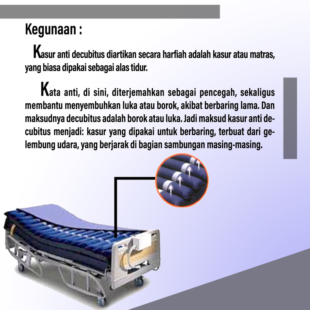 Kasur Decubitus Nesco N5000 Prevent Care, Penyembuhan Luka Stadium II