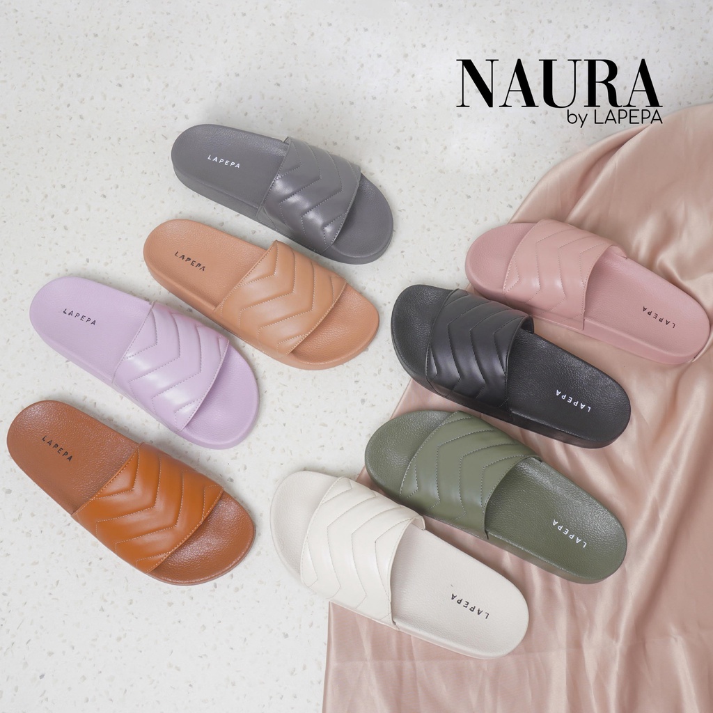 AVLINSTORE - tipe NAURA Sandal Wanita Slip On Anti Selip Karet Kekinian