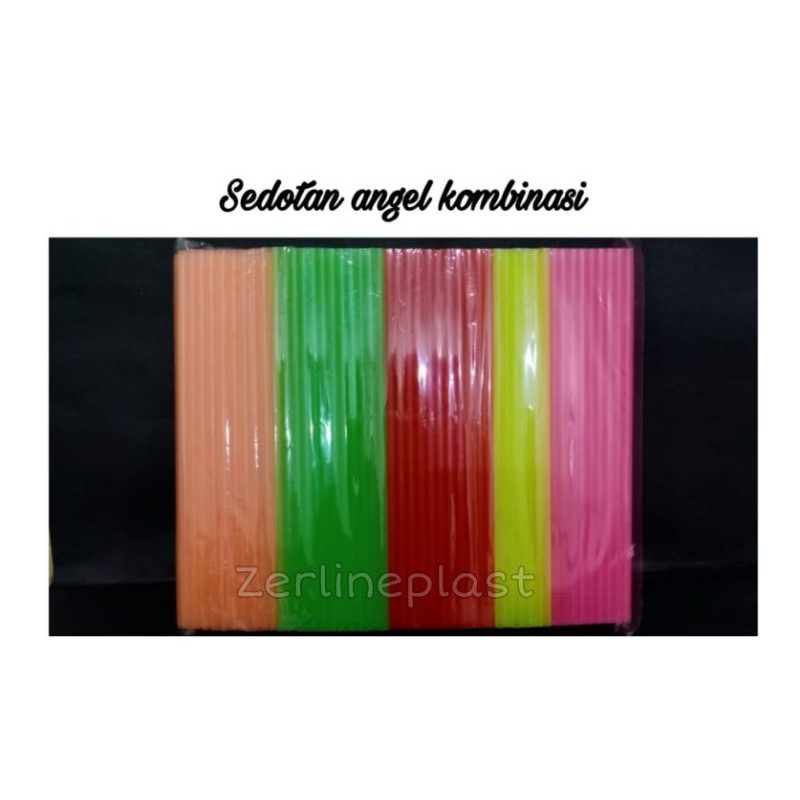 Sedotan ES Plastik ANGEL KOMBINASI Warna