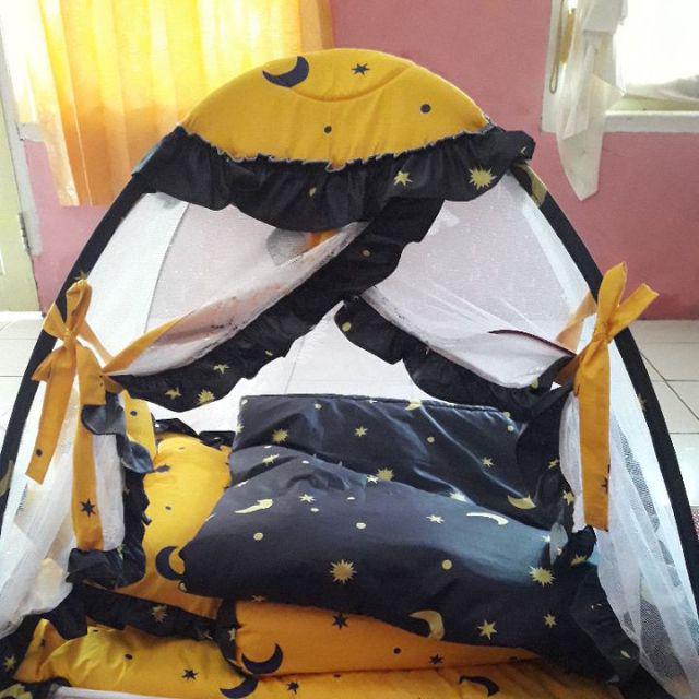 5. Matras Bayi Lembaran Ukuran 65*95cm Paket5.2l(matras+2guling+1bantal Petak+1bantalcrown+bedcover)