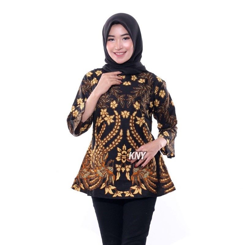 BAJU SERAGAM BATIK - Batik Couple Ori Ndoro Jowi DNT Garansi ory-Blus mret kuning