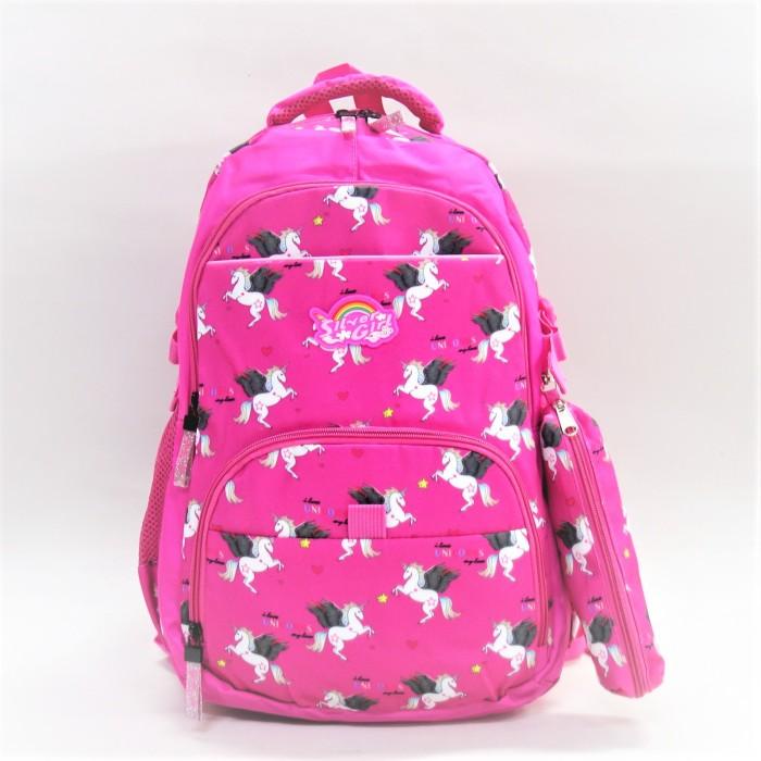 Terbaru Silver Girl 71862S - 1 Unicorn Tas Ransel Anak Sekolah Laptop