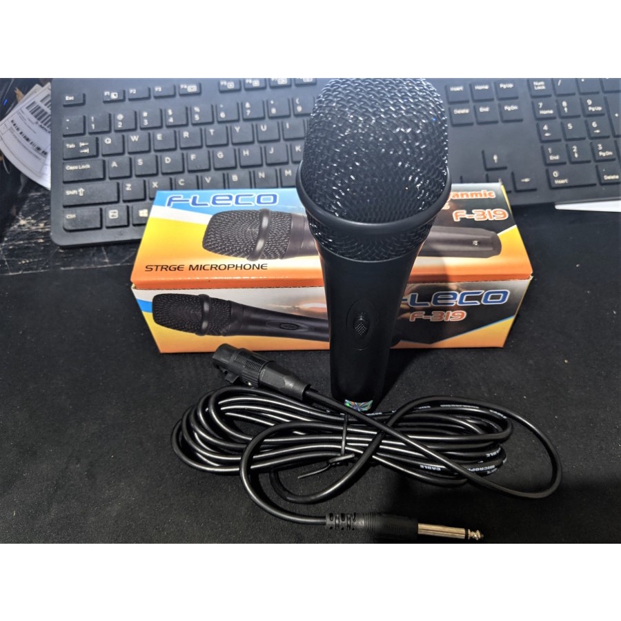 COD Mic Microphone Vocal Kabel Fleco F-319//Mic Professional dynamic kabel karaoke F-319