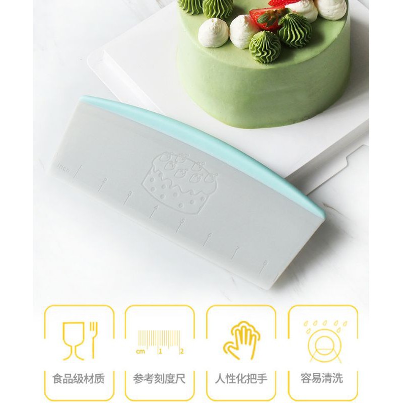 premium plastic dough cutter scraper MINT GREEN/ pisau potong adonan