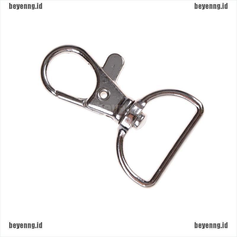 BEY 10pcs/set Silver Metal Lanyard Hook Swivel Snap Hooks Key Chain Clasp Clips