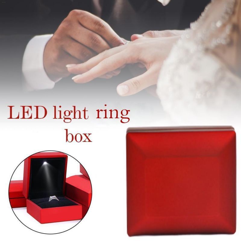 Kotak Cincin Lamaran LED Kotak Cincin Pernikahan Box Cincin Tunangan Ring Box