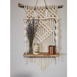 READY STOK) macrame rak kayu macus/ macrame ambalan/ rak buku/ Dekorasi rumah