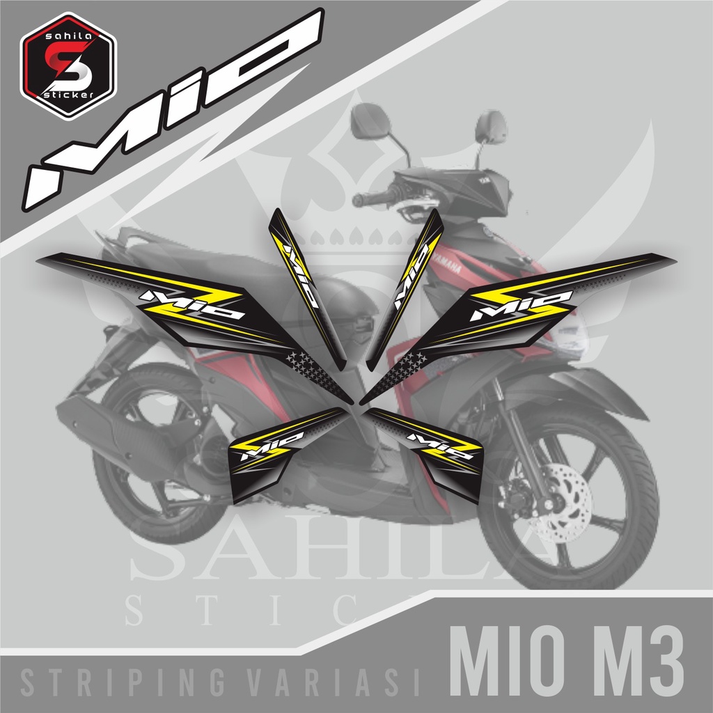 STRIPING MIO M3 / MIO M3 STRIPING VARIASI  KUNING / SAHILA 2022 001