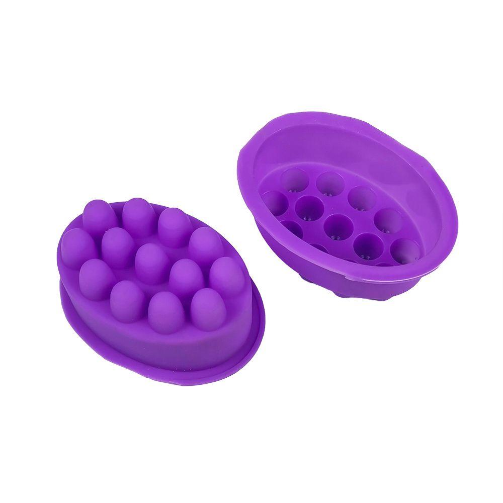 Solighter Cetakan Sabun 3D Kerajinan Tangan DIY Membuat Bentuk Oval Resin Essential Oil