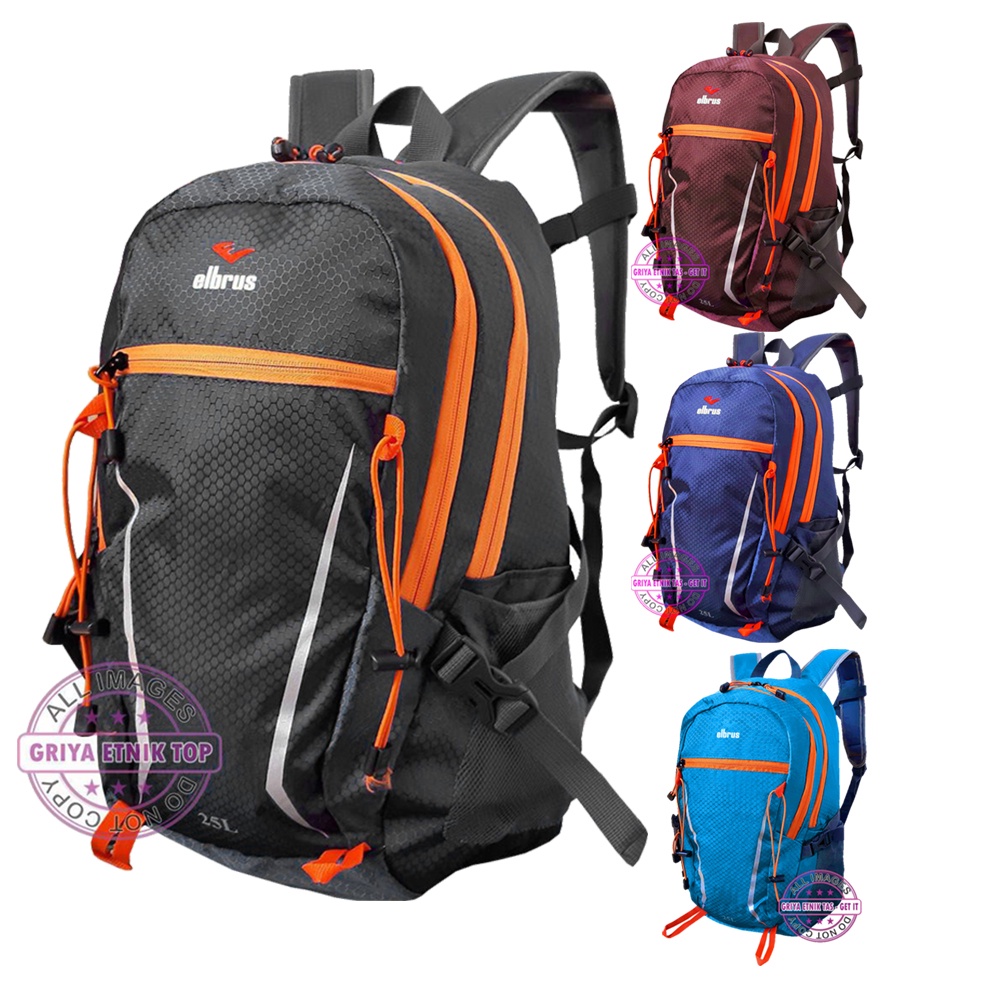 Tas Ransel Pria Distro Outdoor Mini 25 Liter Elbrus Backpack Gendong Punggung