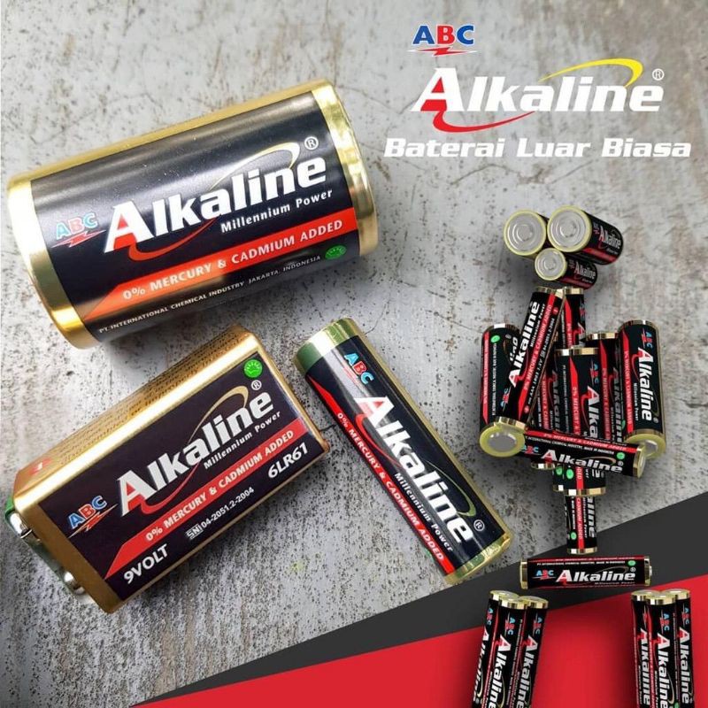 (KHUSUS PULAU JAWA) Baterai ABC Alkaline AAA / AA isi 6 pcs Original