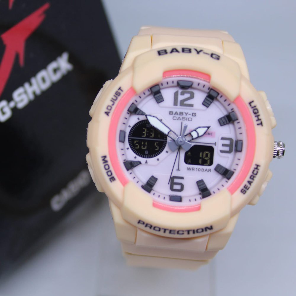 JAM TANGAN LADIES BABY G BGA 230 PEACH