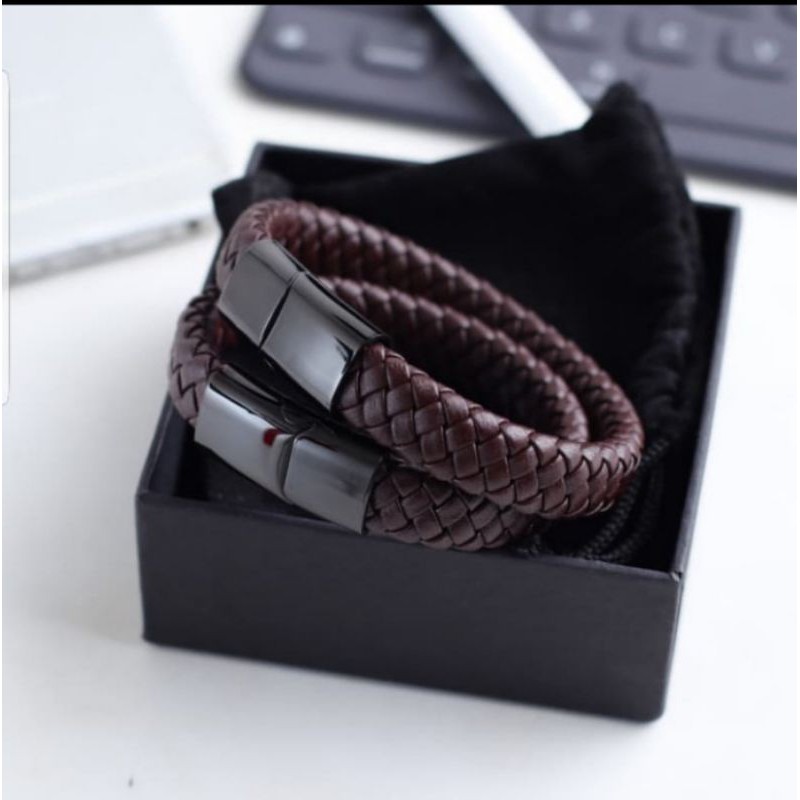 Gelang kulit keren pria/wanita/gelang couple kece