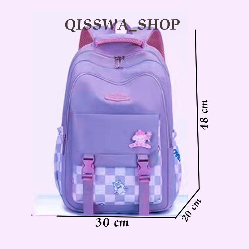 Qisswa_Tas Sekolah Korean Style Tas Ransel Wanita Backpack Korea Fashion Tas Wanita  -BS184