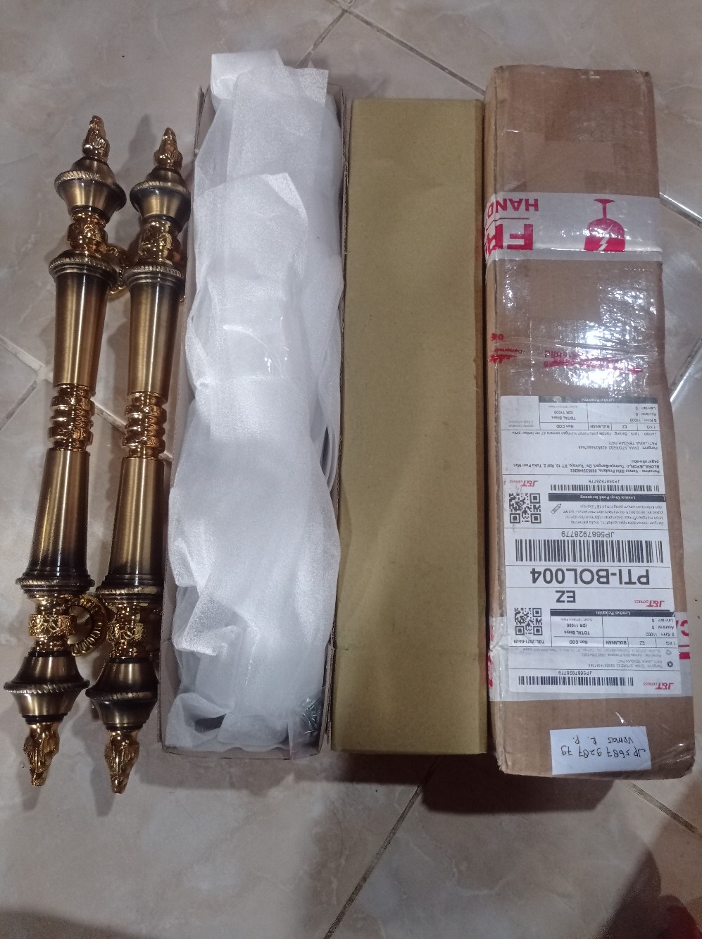 Handle Pintu Rumah Kuningan Cemara 47 Cm Tarikan Pintu Rumah Antik