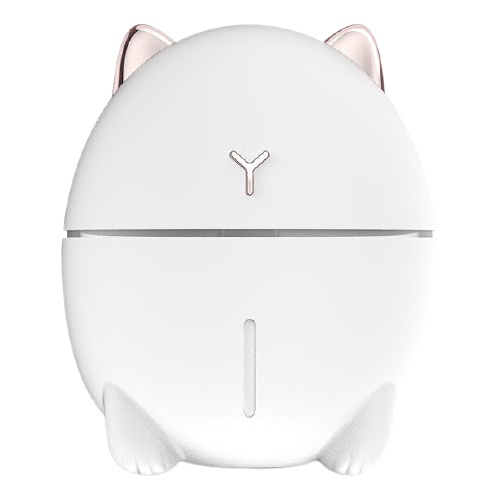 Air Humidifier Aromatherapy Desain Kayu 130ml-Cat White No Oil